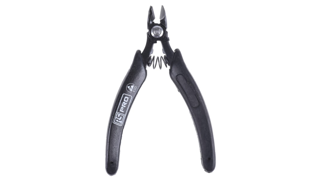 Alicates de corte lateral RS PRO, capacidad de corte 1.6mm, long. total 127 mm, , , ESD