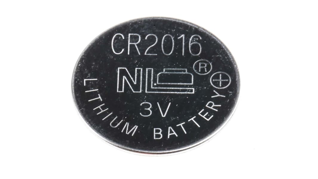 Batterie a bottone RS PRO CR2016, Litio diossido di manganese, 3V, 90mAh, terminale Standard