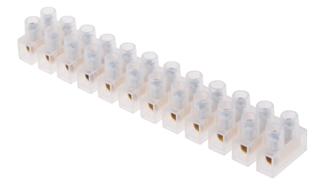 RS PRO PE  Verbindungsklemme transparent, Schraubanschluss 12-polig 7 AWG / 15 → 61A