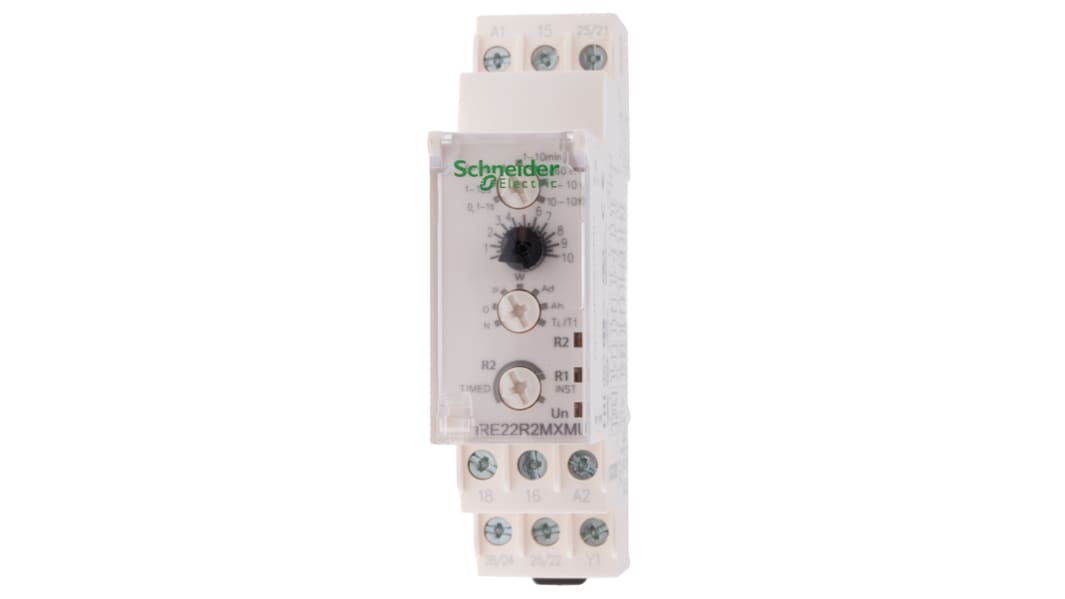 Schneider Electric タイマーリレー, 24 → 240V ac, DINレール, スターデルタ, RE22R2MXMU