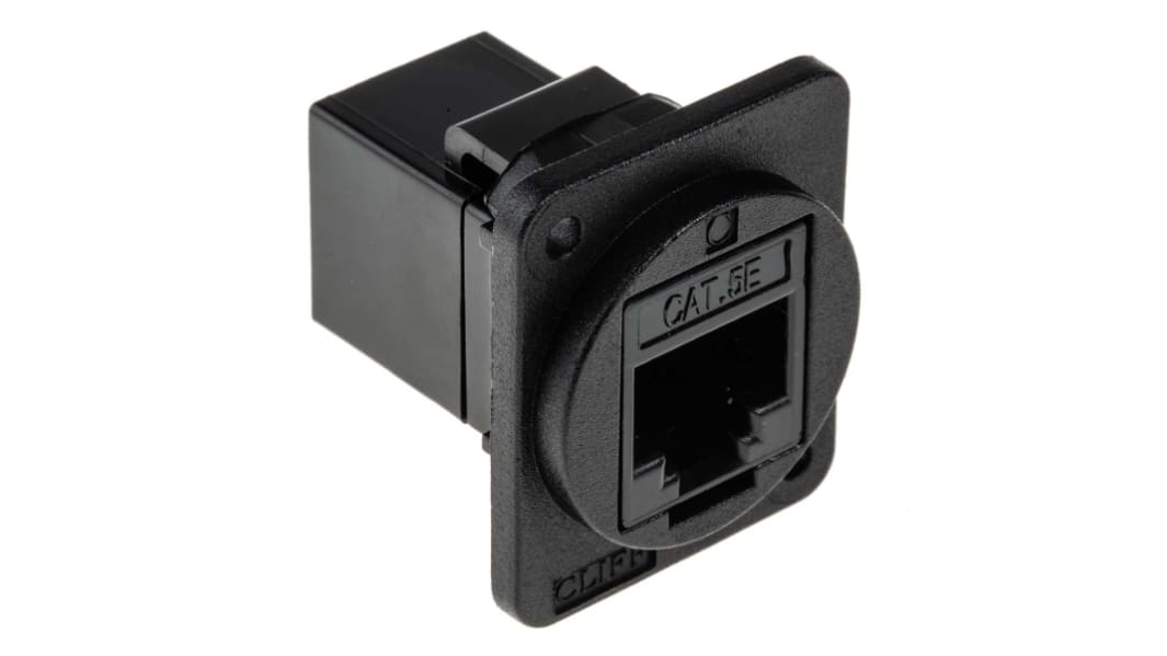 RS PRO Single-Port RJ45 Feedthrough Connector, Cat5e, UTP