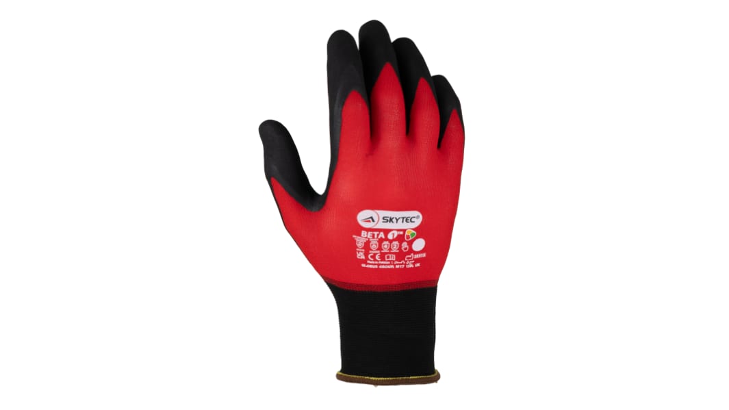 Guanti da lavoro Skytec, Tg. 9, in Nylon, col. Rosso