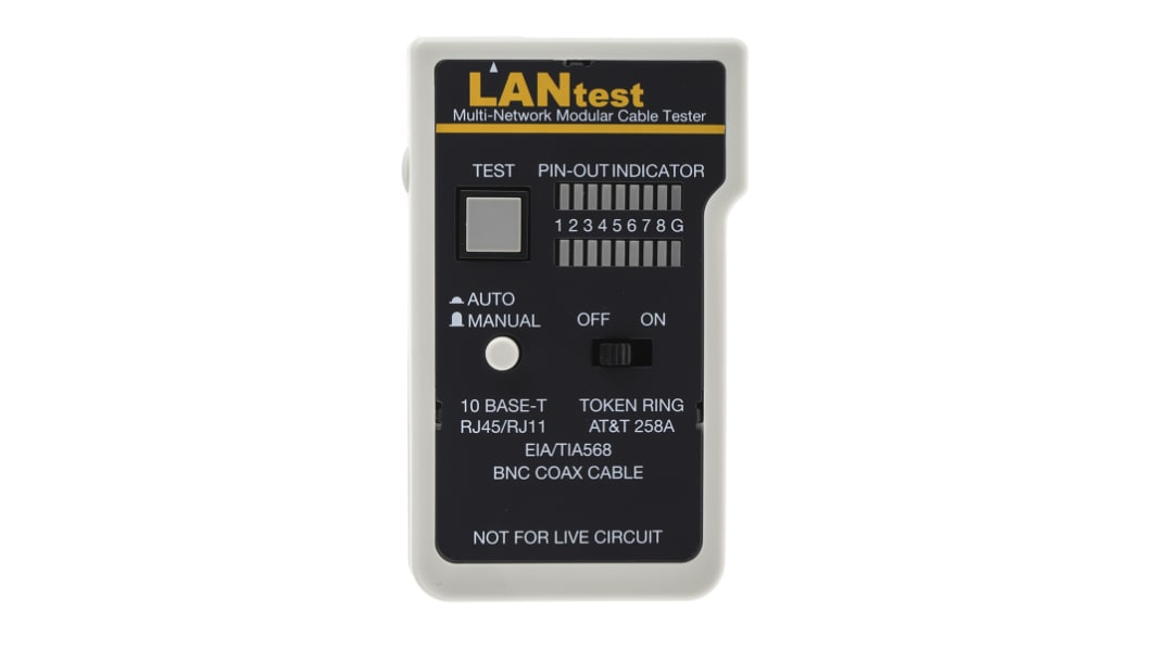 Cinch Netzwerktester, Kabelprüfgerät, Cat5, Cat5e, Cat6, BNC, RJ11, RJ45