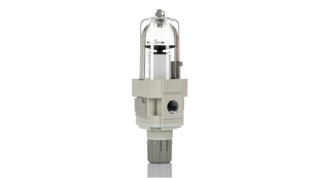 SMC AW40 5μm Filterregler, Anschluss G1/2 bis 10 bar