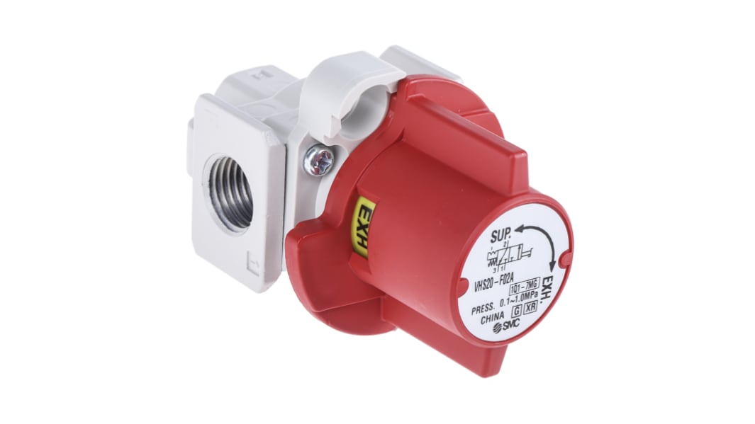SMC Locking Shut-Off Valve Pneumatic Relay Pneumatic Manual Control Valve VHS20 Series, G 1/4, 1/4in, III B