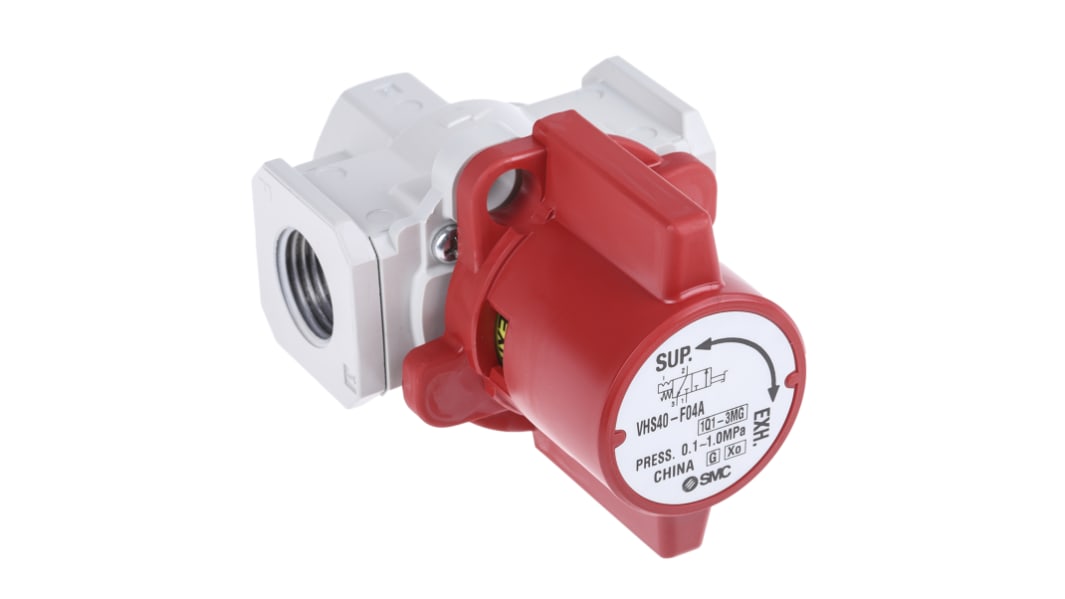 SMC Locking Shut-Off Valve Pneumatic Relay Pneumatic Manual Control Valve VHS40 Series, G 1/2, 1/2in, III B