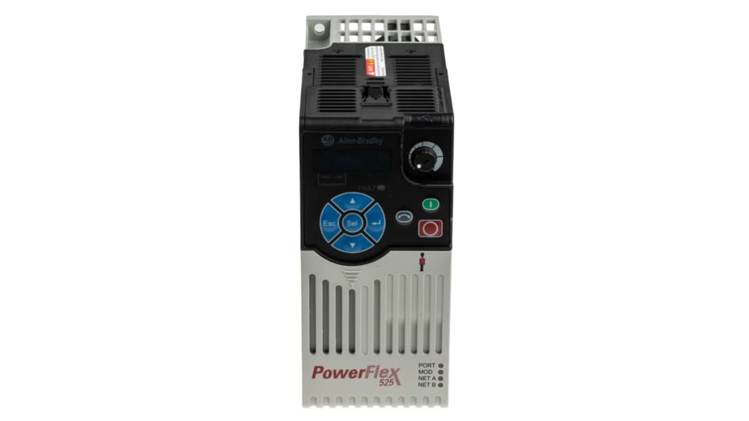 Allen Bradley Inverter Drive, 1.5 kW, 3 Phase, 400 V ac, 4 A, PowerFlex 525 Series