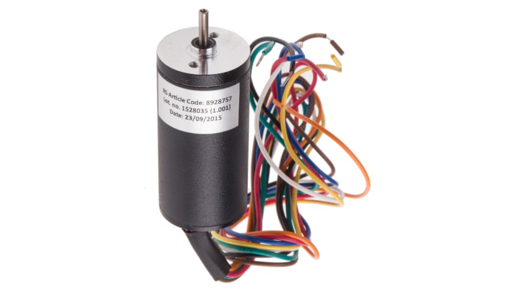 RS PRO  Bürstenloser Gleichstrommotor bis 0,021 Nm, 24 V dc, , Wellen-Ø 6.2mm, 22mm x 55.7mm