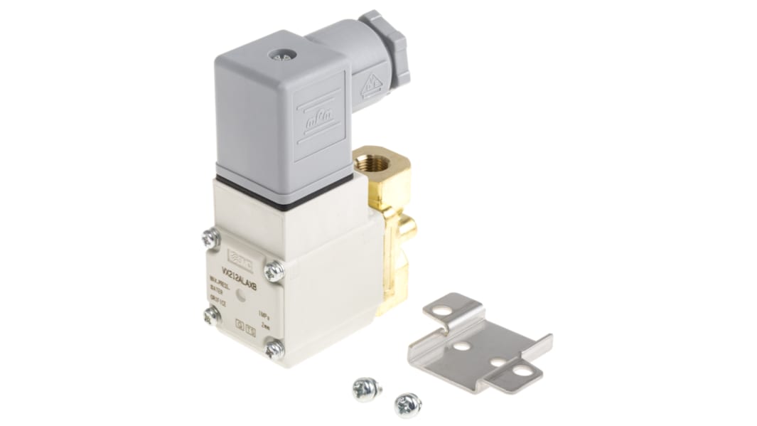 Electrodistributeur pneumatique SMC série VX21 fonction 2/2, Bobine/Ressort, G 1/8, 230V c.a.