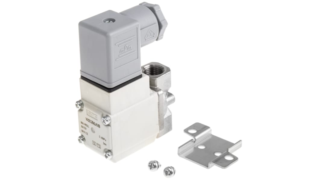 Electrodistributeur pneumatique SMC série VX21 fonction 2/2, Bobine/Ressort, G 1/4, 230V c.a.