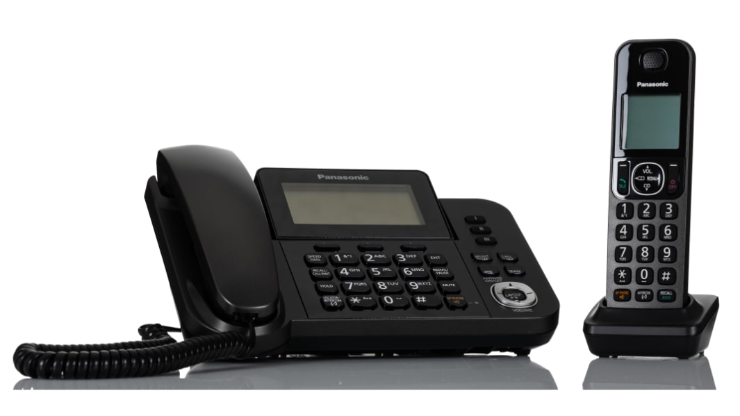 Panasonic KX-TGF320E Telefon Typ G - Britisch 3-polig, 2 Mobilteile 50 Schnurlos, Desktop LCD Anzeige,  Lautsprecher