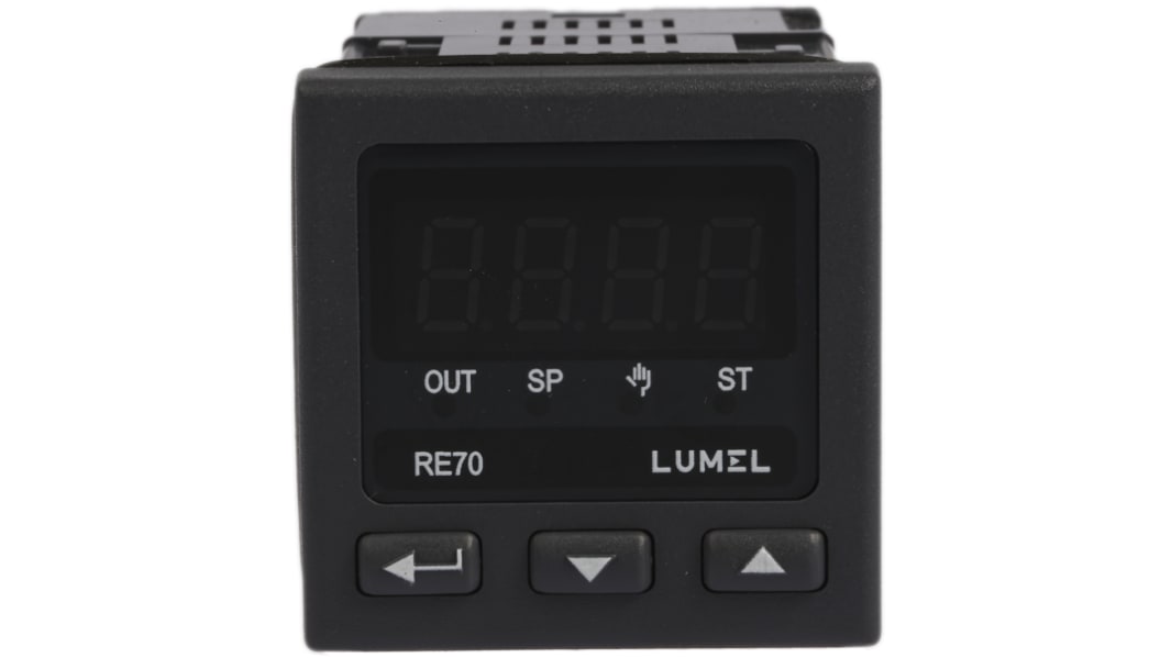 Lumel RE70 PID Temperaturregler Tafelmontage, 1 x Relais Ausgang/ 0 → +1767 °C (Thermoelement Typ B), 0 →