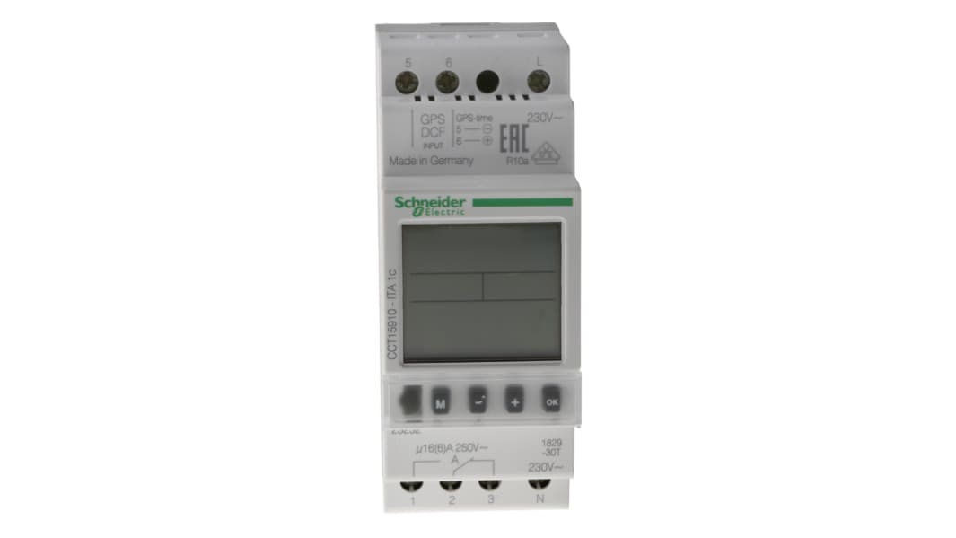 Schneider Electric Digital DIN Rail Time Switch 230 V ac, 1-Channel