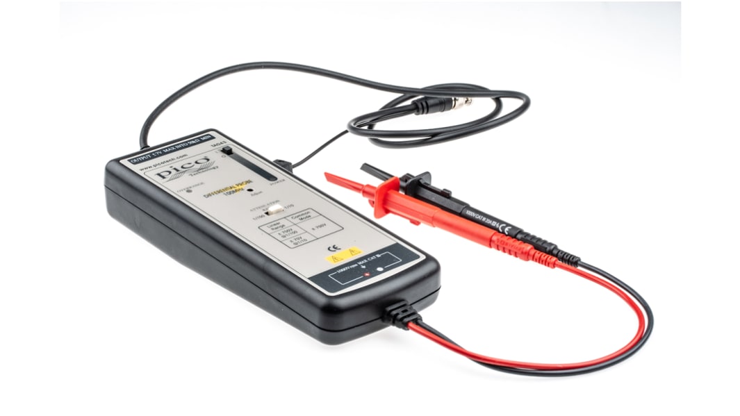 Pico Technology TA Series TA043 Oscilloscope Probe, Differential Type, 100MHz, 1:10, 1:100, BNC Connector