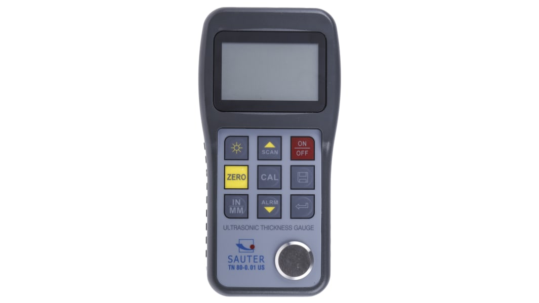 Sauter TN 80-0.01 US Thickness Meter, 0.75mm - 80mm, 0.01 Accuracy, 0.01 mm Resolution, LCD Display