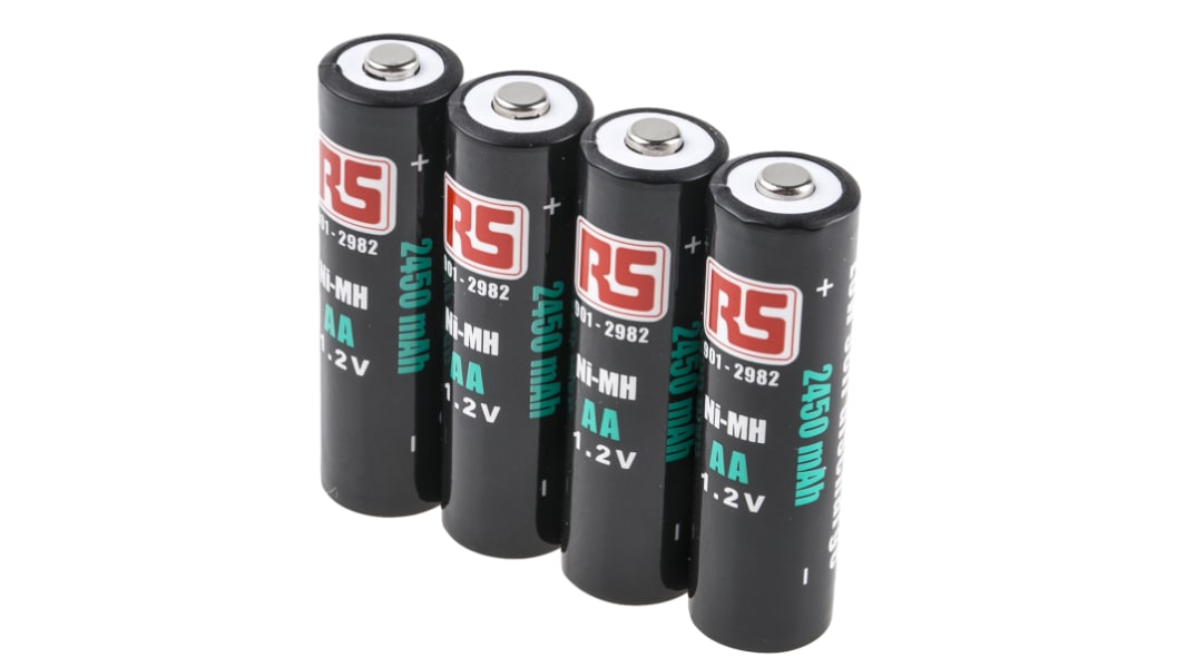 RS PRO 単三型充電池, ニッケル水素, 公称電圧1.2V, 2.45Ah