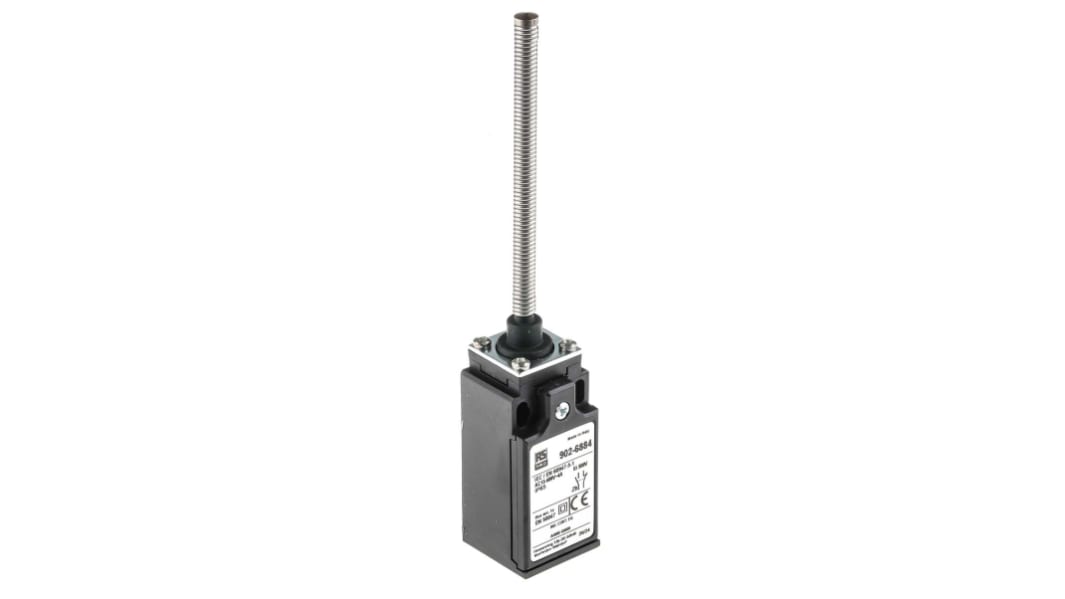 RS PRO Coil Spring Limit Switch, NO/NC, IP65, DPST, Thermoplastic Housing, 400V ac Max, 10A Max
