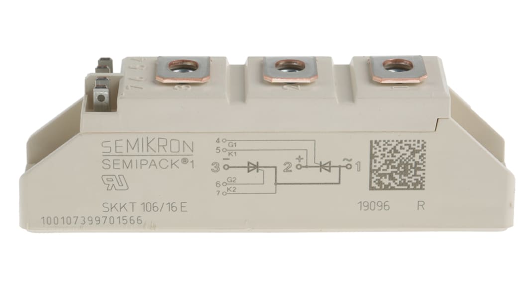 Semikron Danfoss SCR Zweifachthyristormodul 106A SEMIPACK1 1600V 2250A