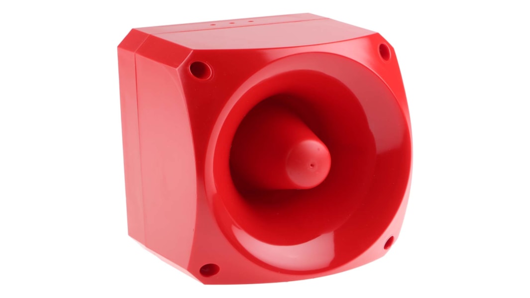 Klaxon Nexus 110 Series Base Mount Electronic Sounder, 24 → 48 V ac, 116dB at 1 m, IP66, DC, 64-Tone