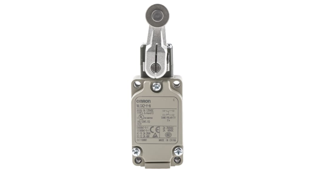 Omron WL Endschalter, Rollenhebel, SPST, Schließer/Öffner, IP 67, 10A Anschluss M20