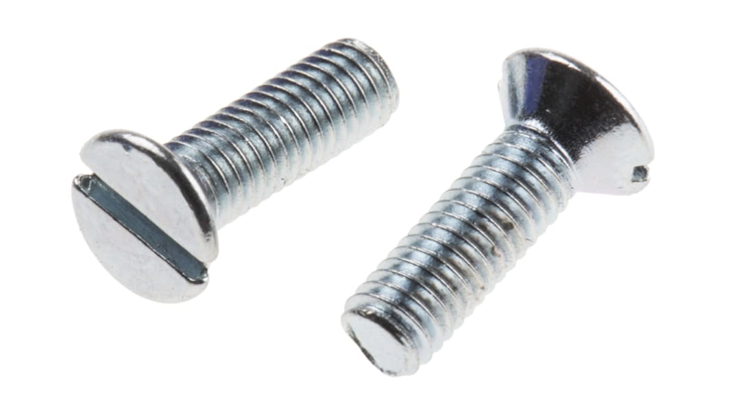 Vis à tête Fraisée  fendue, Acier, M3, 10.0mm