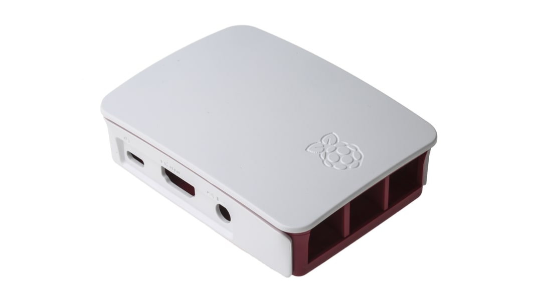 Raspberry Pi Plastic  Case for use with Raspberry Pi 2B, Raspberry Pi 3B, Raspberry Pi 3B+ in Red, White