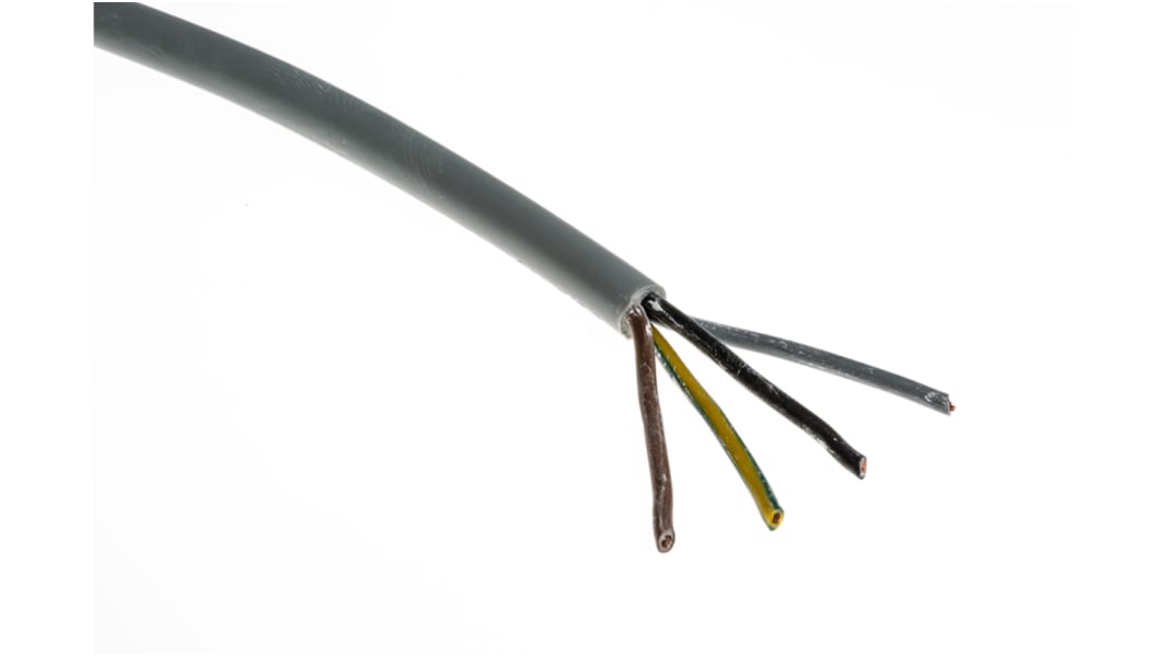 Câbles d'alimentation AXINDUS 4G0,75 mm², Gris, 50m, Retardant à la flamme