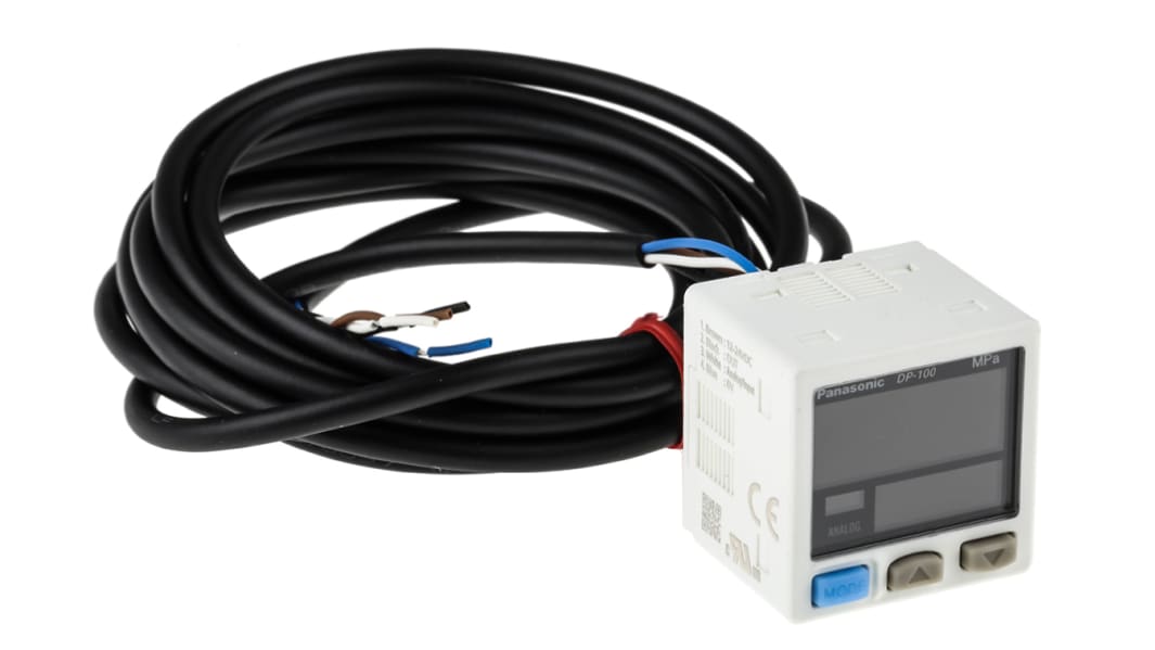 Panasonic G1/8 Relativ Drucksensor -1bar bis 10bar, Relais 0,6 → 5 V, 2,4 → 20 mA, für Nichtkorrosives Gas
