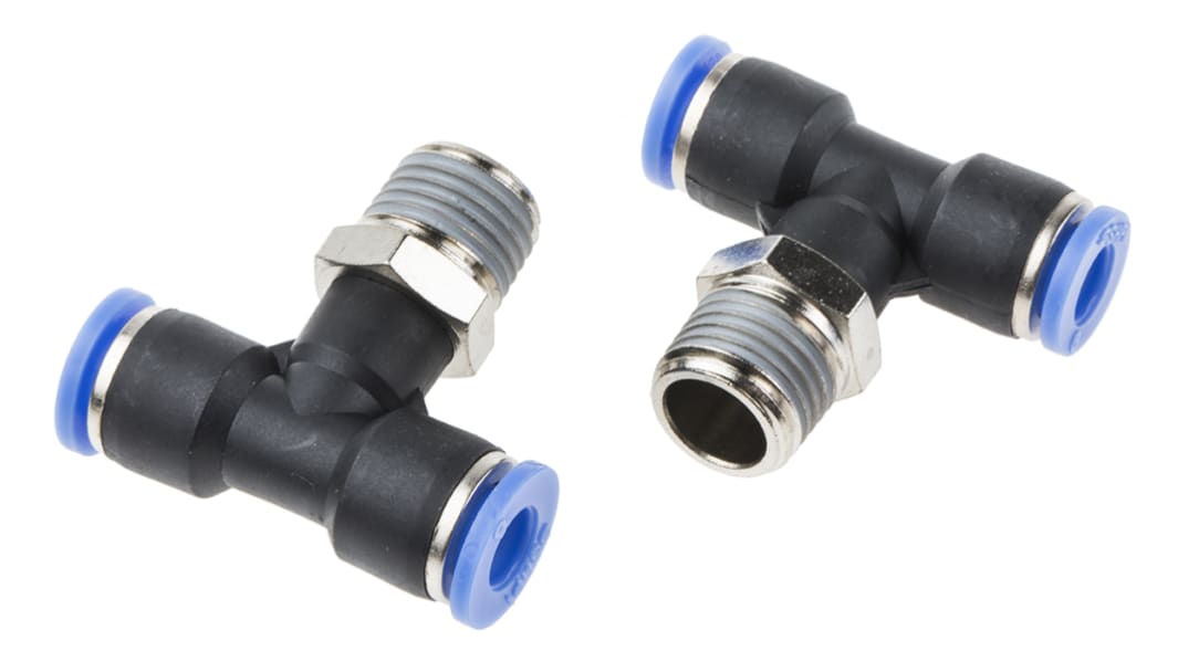 Adaptateur fileté en T RS PRO vers Enfichable 6 mm Enfichable 6 mm