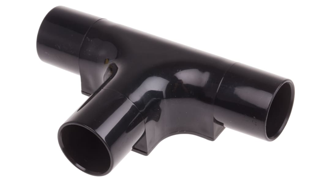 RS PRO Inspection Tee, Conduit Fitting, (Dia) 25mm Nominal Size, PVC, Black