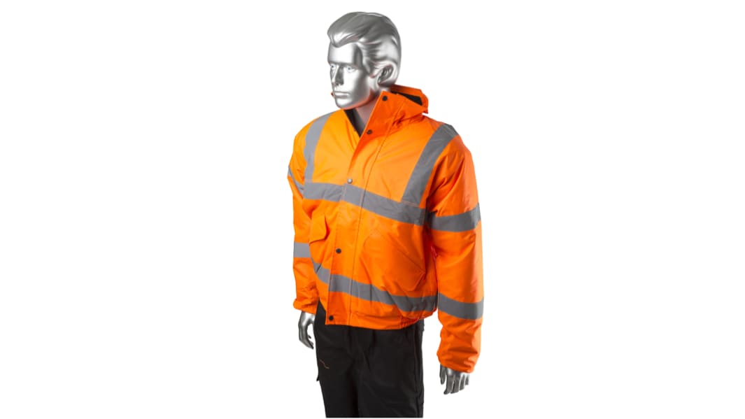 Portwest Orange Men Hi Vis Bomber Jacket, XXL