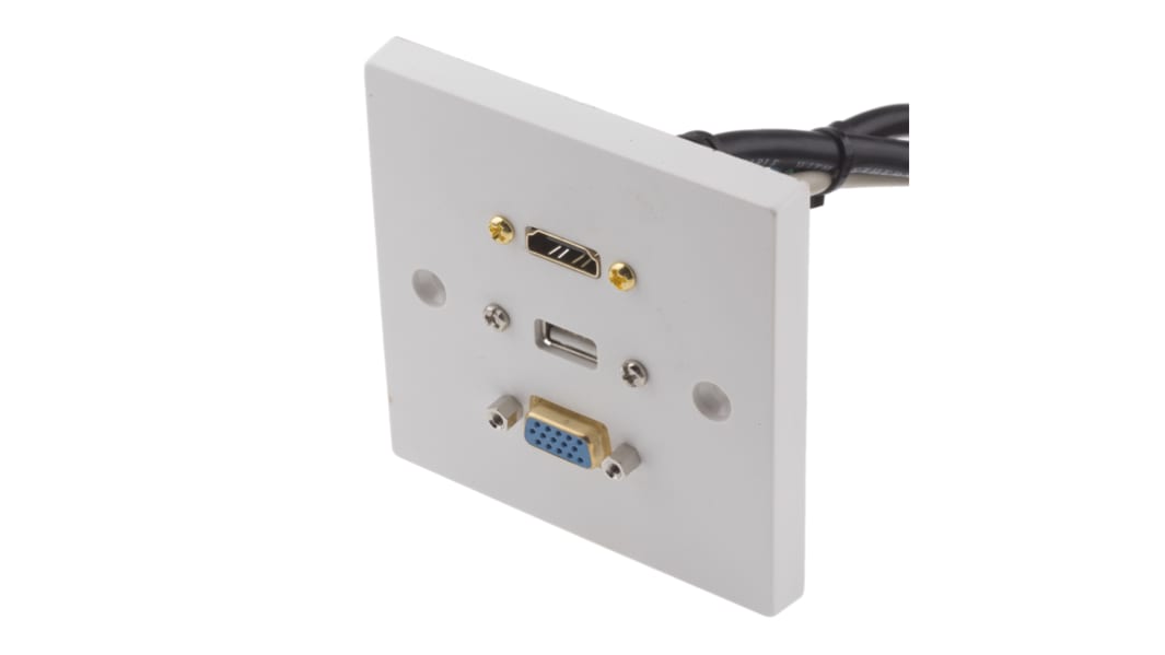 Roseta HDMI, SVGA, USB A 3 conectores Hembra