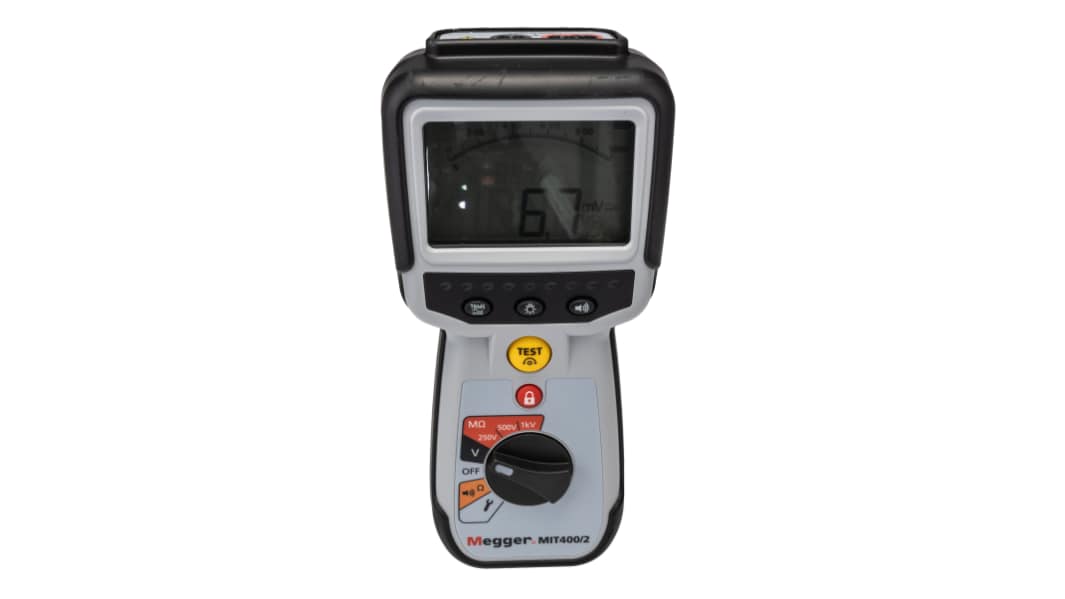 Comprobador de aislamiento Megger MIT400 2, calibrado UKAS, 200GΩ, 1000V, CAT IV