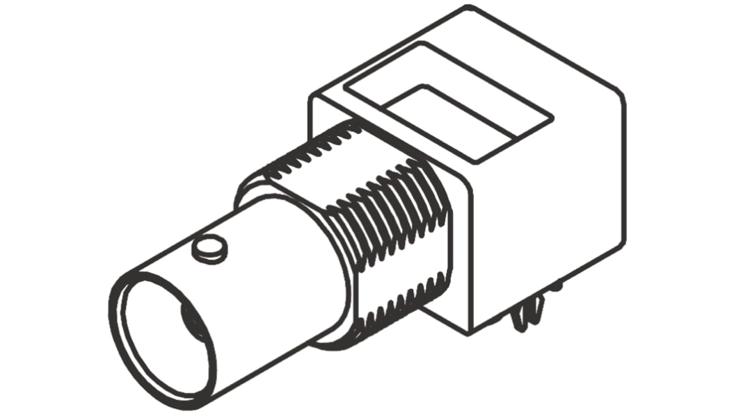 Molex BNC Series, Jack PCB Mount BNC Connector, 75Ω, Through Hole Termination, Right Angle Body
