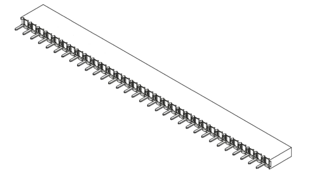 Samtec BCS Series Straight Through Hole Mount PCB Socket, 32-Contact, 1-Row, 2.54mm Pitch, Solder Termination