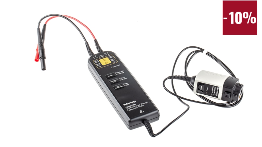 Tektronix THD Series THDP0200 Oscilloscope Probe, Differential Type, 200MHz, 1:50, 1:500, BNC Connector