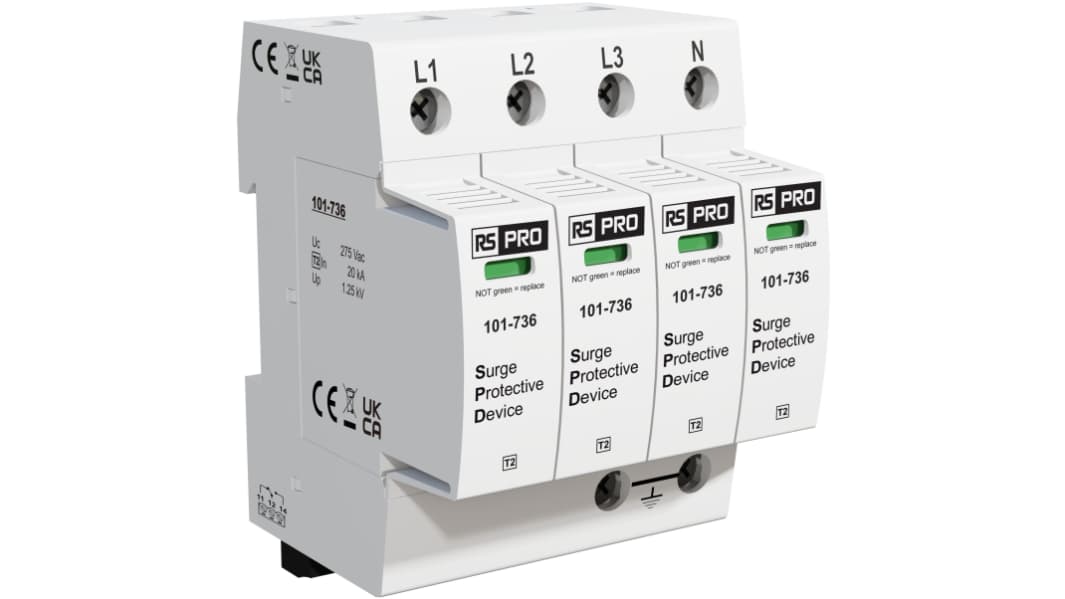 Ipari túlfeszültség-védő Három fázis 50kA 1,25kV, DIN-sínre szerelhető