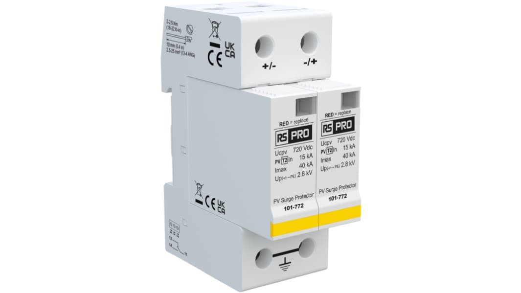Ipari túlfeszültség-védő 40kA 2,8kV, DIN-sínre szerelhető