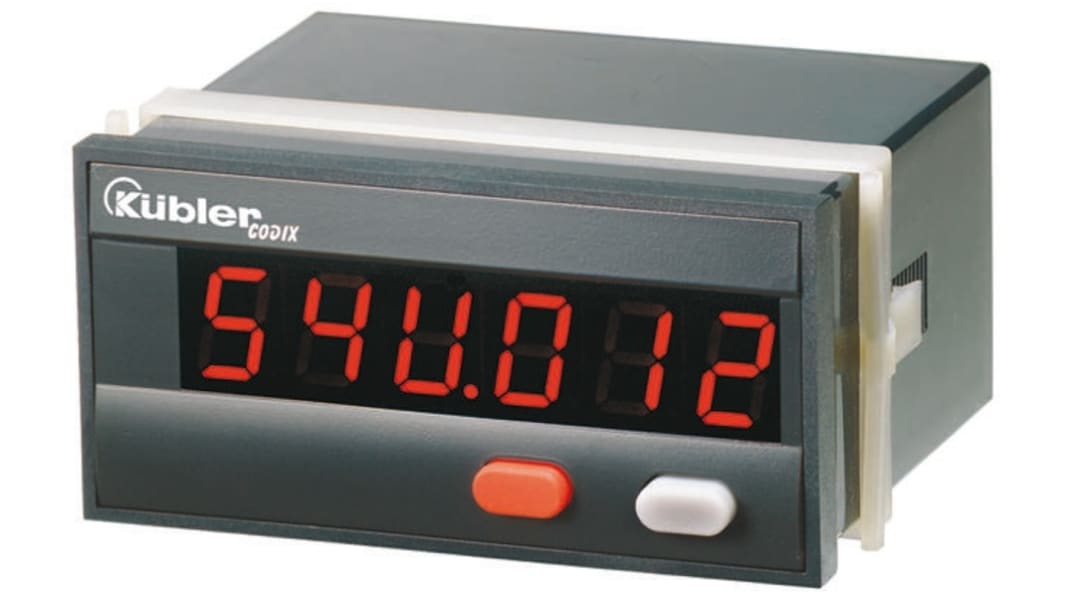 Compteur Kübler CODIX 54U Fréquence, heures/minutes/secondes, impulsion 10 → 30 V c.c. LED 6 digits