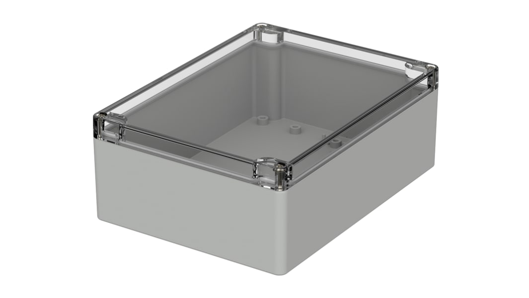 Bopla Euromas, Polykarbonat Kabinet, IP65, Med flange, 200 x 150 x 75mm, Grå