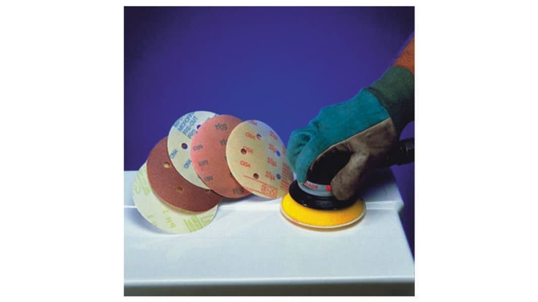 3M Hookit Aluminium Oxide Grinding Disc, 150mm x 3mm Thick, Medium Grade, P80 Grit, 10 in pack