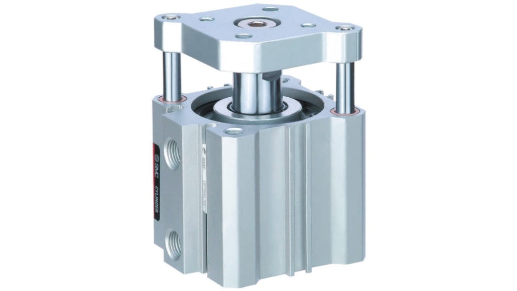 SMC Pneumatic Guided Cylinder - 50mm Bore, 20mm Stroke, CQM Series, Double Acting