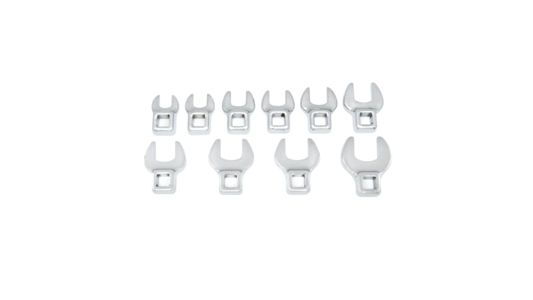 GearWrench 10-Piece Crow Foot Spanner Set, 10 → 19 mm