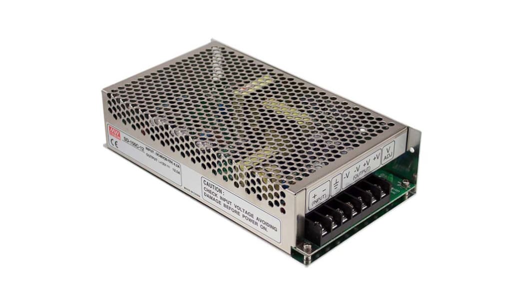 MEAN WELL DC/DC-Wandler 150W 96 V dc IN, 24V dc OUT / 6.3A Gehäusemontage 1.5kV ac isoliert