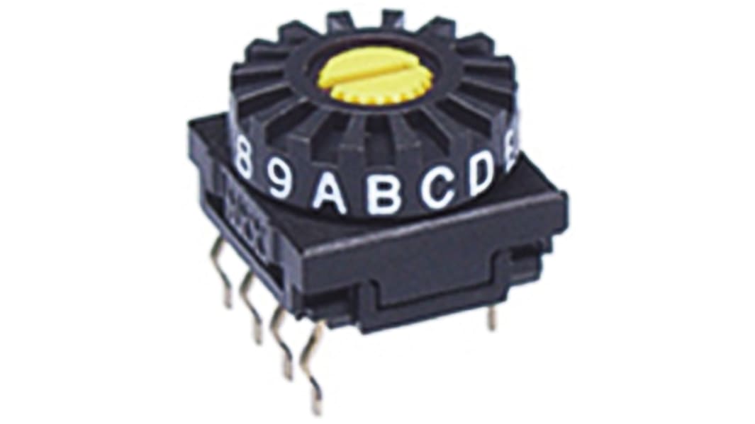 NKK Switches ロータリスイッチ,16極, PCB FR01-SC16P-ST