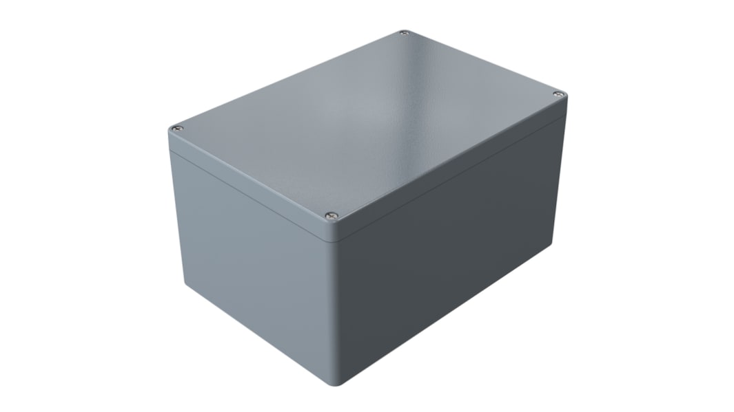 Rose Aluminium Standard Series Grey Die Cast Aluminium Enclosure, IP66, IK09, Grey Lid, 330 x 230 x 180mm