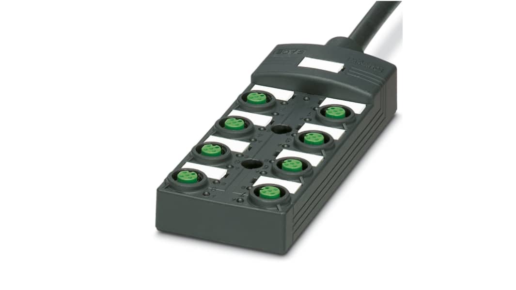 Phoenix Contact SACB Series Distribution Unit, M12, 5m cable, 4 way, 8 port