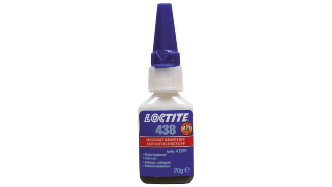 Loctite 438 Sekundenkleber Cyanacrylat Flüssig Schwarz, Flasche 20 g