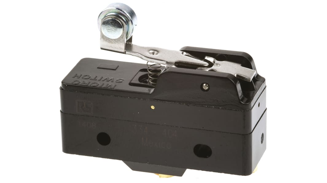 Honeywell Mikroschalter Kurzer Rollenhebel-Betätiger Schraub, 15 A @ 125 V ac, SPDT 1,67 N -55°C - +85°C