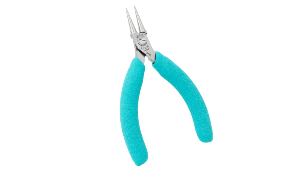 Weller Erem Long Nose Pliers, 120 mm Overall, Straight Tip, 23mm Jaw